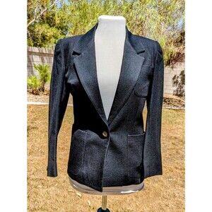 Business Classic Schrader Sport Petites Sz6 Single-Button Wool Blazer Jacket EUC
